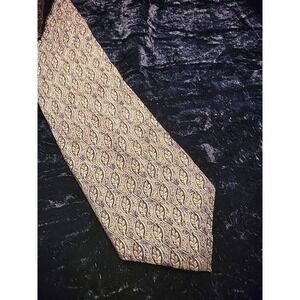 Vintage Cocktail Collections Mens Neck Tie Gold Black Floral Professional Suit